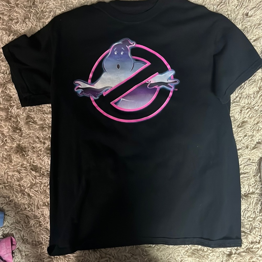 Size medium all black ghost busters shirt
